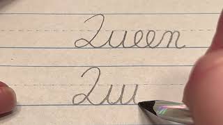 How to connect cursive capital Q