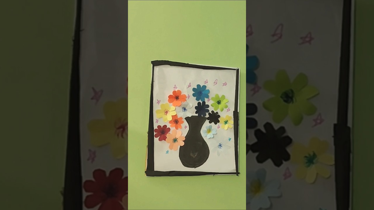 Easy wall hanging flower seenari design ideas 