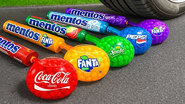 Crushing Car Experiments! &Car vs CrunchySlime  Color Giant Toothpaste Balloons & Soft Things By Car