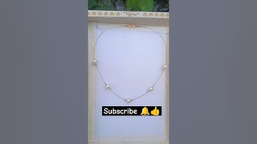 Simple invisible chain making with pearl 🩷 #invisible #chain #pearl #jewellery #accessories #diy