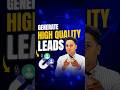 Want to Generate High Quality Leads with Good ROI? Watch This! | Business Strategy | Hemant Vyas