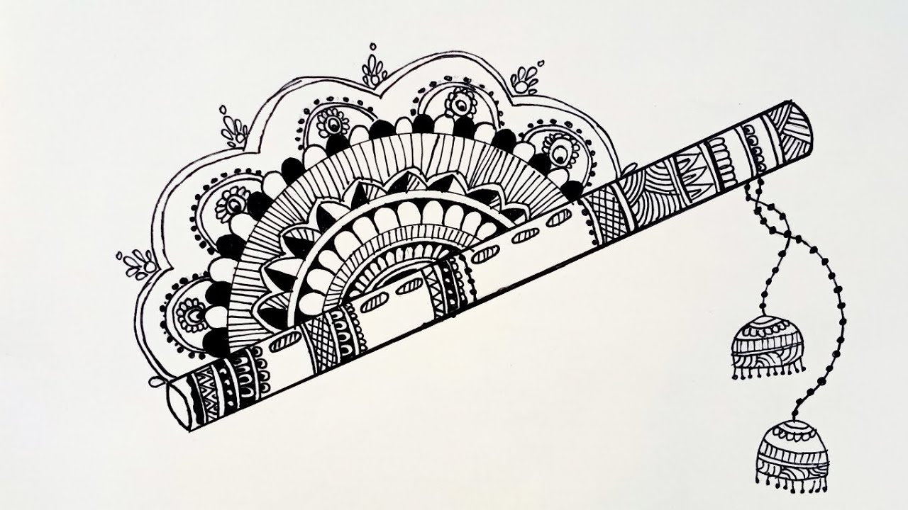 Flute mandala art for beginners Mandala art YouTube