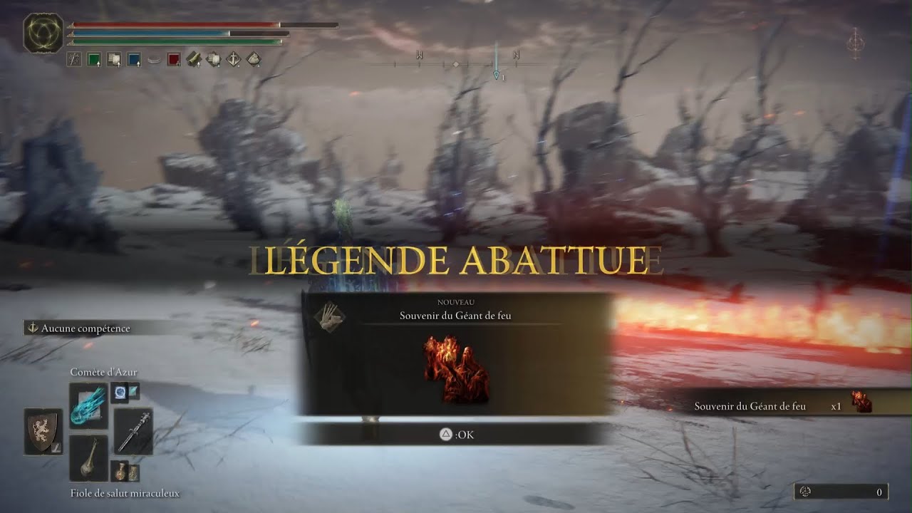 Elden Ring Trouver le Souvenir du Géant de Feu. Combat contre le Géant ...