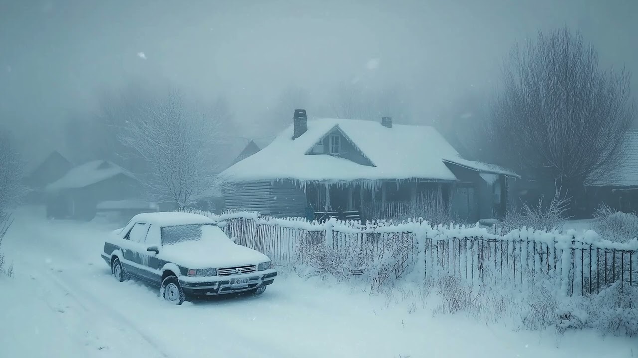 Calm Before the Blizzard | Soft Winter Winds & Falling Snow Sounds