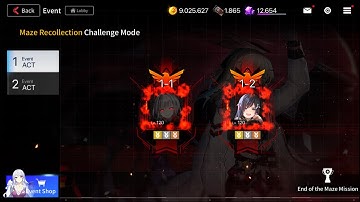 [Counter Side] Maze Recollection Challenge Mode 1-2 All Medal Clear