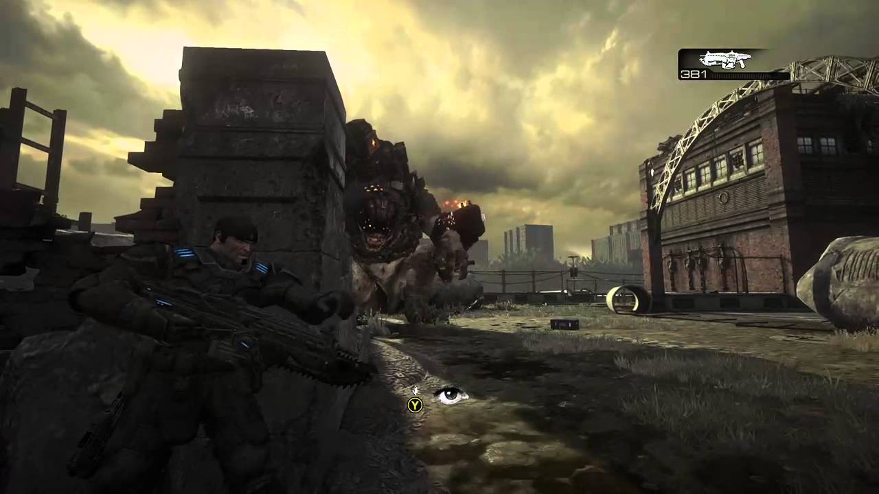 Brumak Fight in Gears 1!!! YouTube