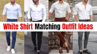 Top 10 BEST White Shirt Matching Pants For Men 2025/White Shirt Matching Outfit Ideas/Men's Fashion! screenshot 5