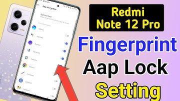Redmi note 12 pro fingerprint app lock/Redmi note 12 pro 5g me app lock kaise kare/apps lock setting