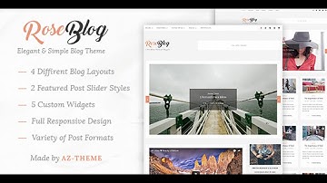 Rose - Elegant & Simple WordPress Blog Theme | Themeforest Website Templates and Themes