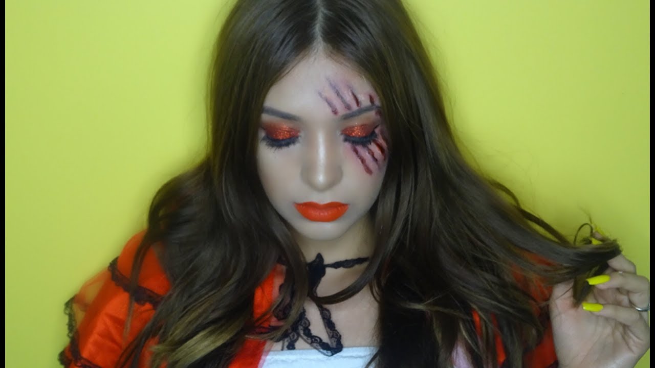 Little Red Riding Hood Halloween Makeup Tutorial Youtube