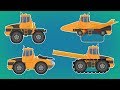 Transformer | Fighter Jet Tank | Tank Destroyer  | Sentry Gun Tank | Vehicles Video For Kids