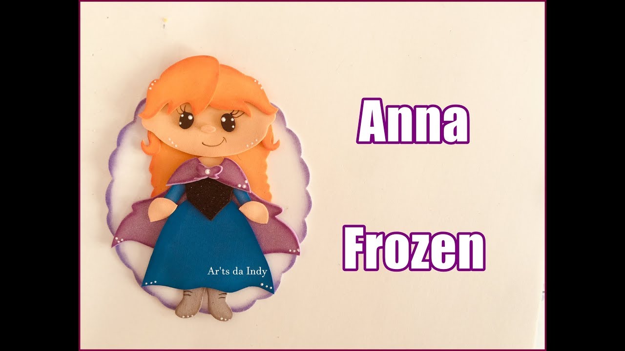 Ana do filme frozen- aplique para capa de caderno - Art's da Indy