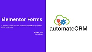 Connecting Elementor forms to automateCRM