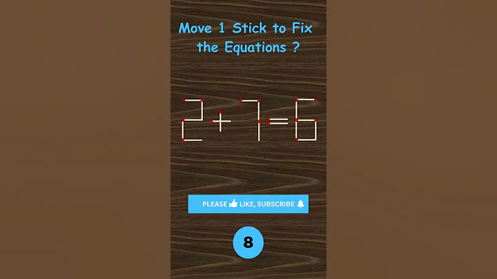 Mind Blowing Trick: Move Only 1 Matchstick | 2 + 7 =6 #shorts #youtubeshorts