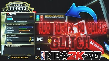 HOW TO FIX NO MYPOINTS AND BADGE POINTS GLITCH IN NBA 2K20! 0 MYPOINTS NBA 2K20 GLITCH HOW TO FIX 2K