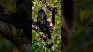 😱 हाथ की तरह काम करने वाली पूँछ वाला बंदर! 🐒 | Peruvian Spider Monkey #Shorts#ytshorts #youtubeshort