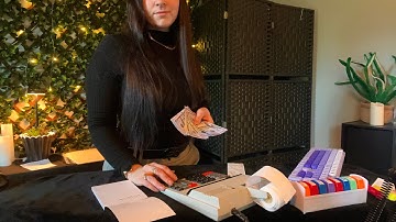 ASMR Bank Teller | Typing, Writing, Paper, Stamp Sounds