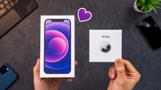 UNBOXING iPhone 12 Purple dan Apple Airtag!