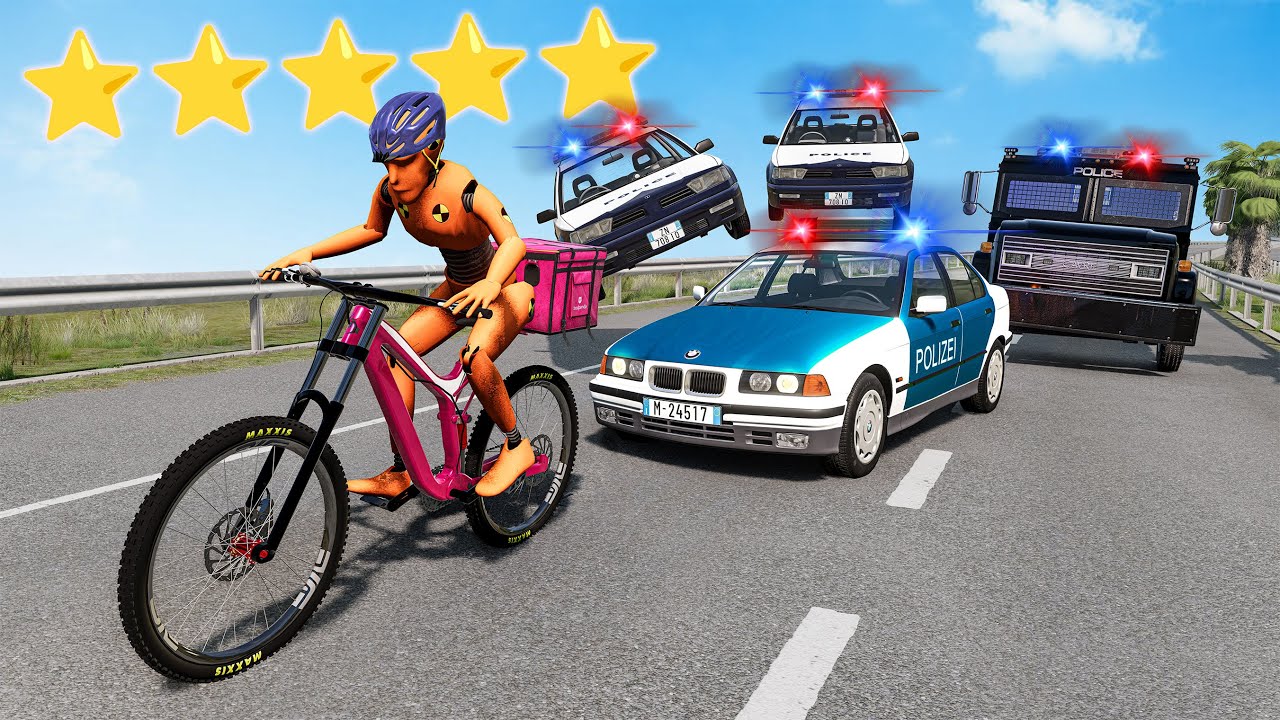 ❄️ POLICJA PRÓBUJE ZATRZYMAĆ DOSTAWCE JEDZENIA!?  | BeamNG Drive |