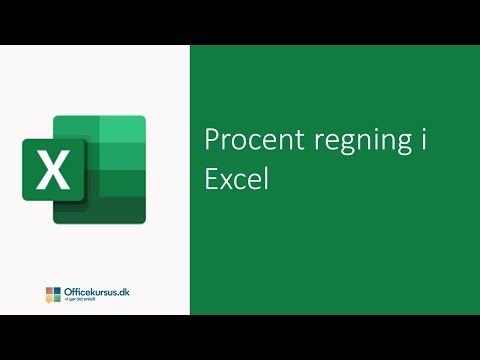 Video: Hvordan beregner man procent i excel?