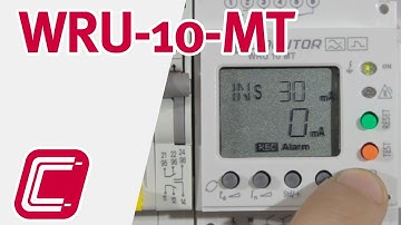 WRU-10 MT: Programmable earth leakage relay with built-in transformer. Direct setting.