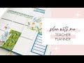 Plan With Me | Erin Condren Teacher Planner | Weekly Planner Layout | Functional &amp; Vertical Stamps