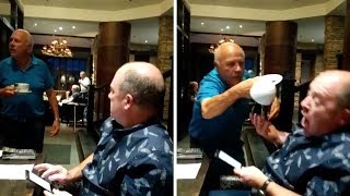 Dad Falls For Coffee Cup Prank