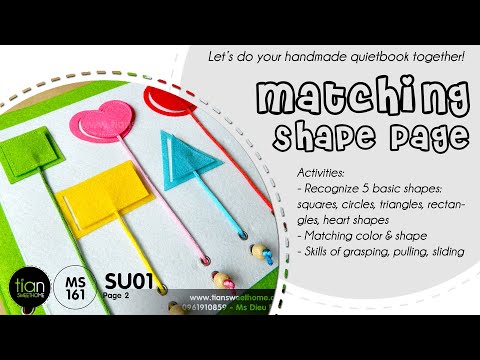 Video MS 161 - DIY QUIETBOOK (MATCHING COLOR SHAPE PAGE) - youtube