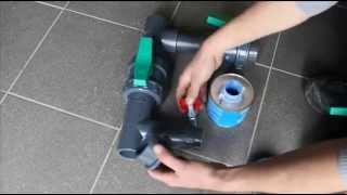 Bypass installation for swimming pool heat pump