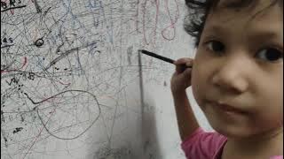 Ha anak conteng dinding. #HaConteng #HaDinding