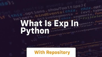 what is exp in python