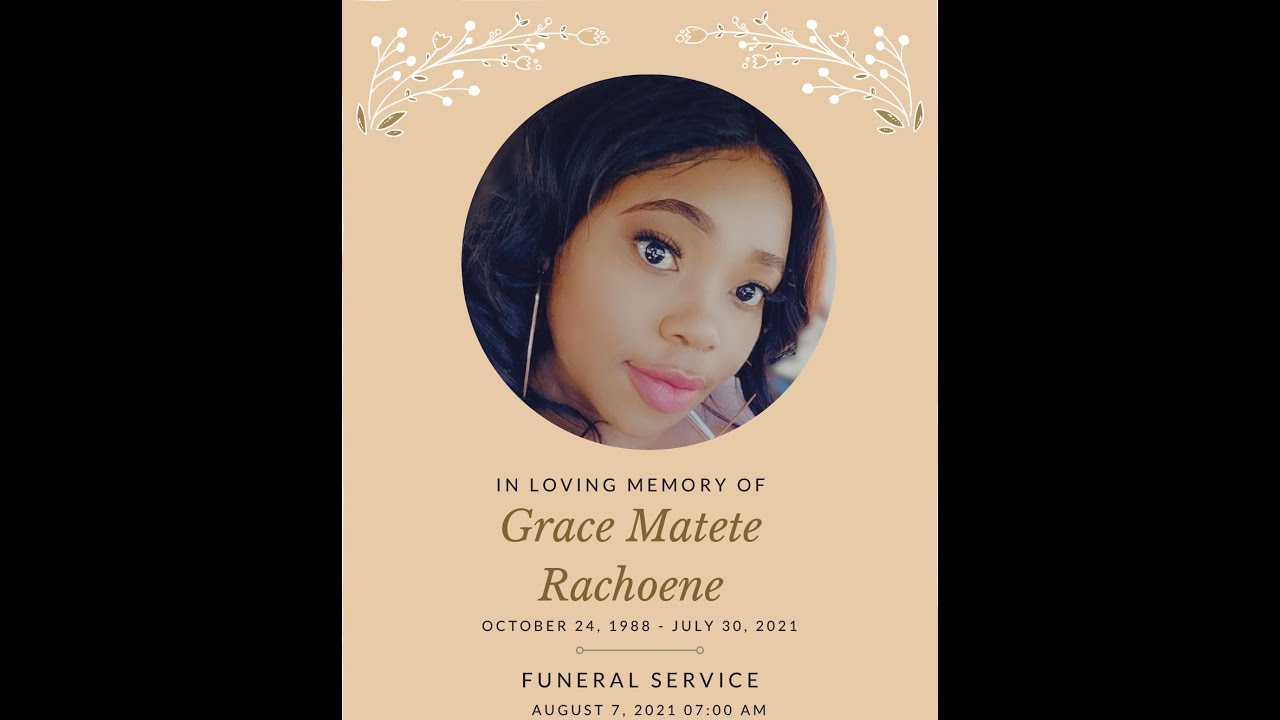 Grace Matete Funeral service - YouTube