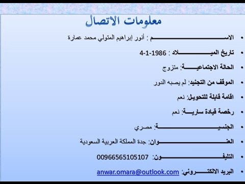 سيرة ذاتية أنور إبراهيم المتولي عمارة
