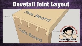 How to lay out dovetails FAST and EASY! (Cut through and halfblind joints)