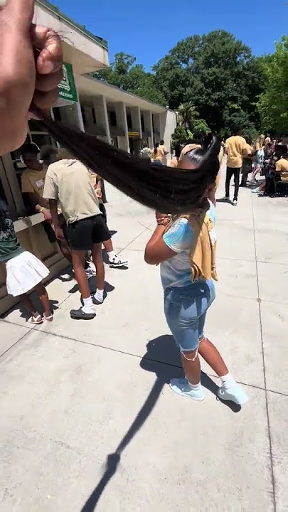 Long hair dont care!! Yes this is her natural hair😎🙂🙂#shorts #longhair #blackgirlmagic #naturalhair