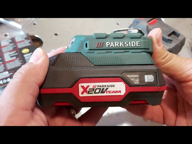 Parkside USB Powerbank Cordless adapter x20vteam with LED light PAA 20 L1 B2  - YouTube