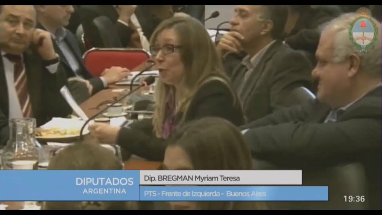 Intervención de Myriam Bregman en la interpelación a Aranguren en ...