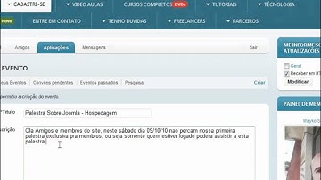 Como criar um evento