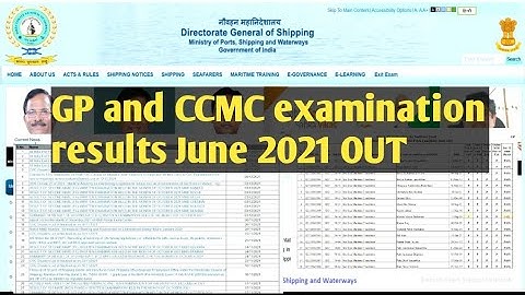 Check GP Rating and CCMC examination results June 2021|| Repeater and fresher candidates