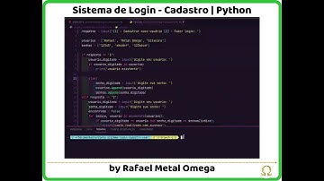 Projeto Sistema Login - Cadastro | #Python #devops #programação