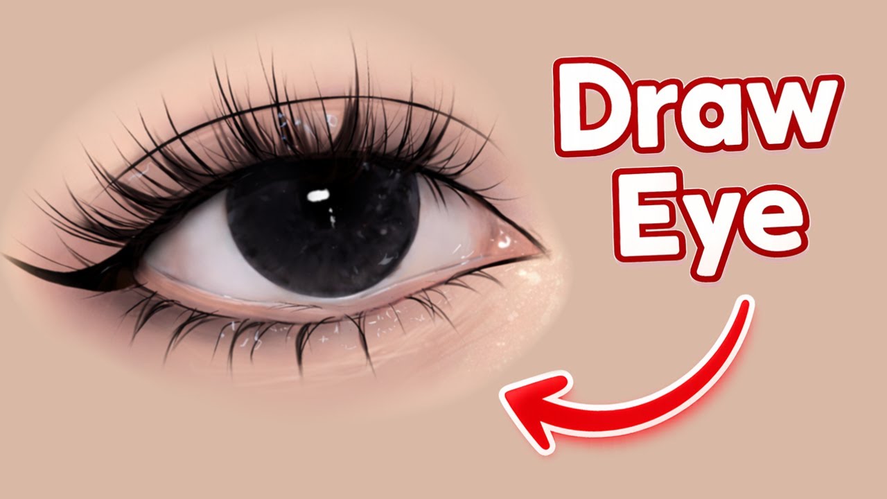How to Draw Realistic Eye in Ibis Paint X | Easy Eye Drawing Tutorial ...