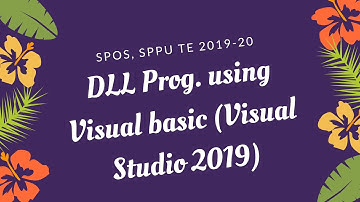 SPPU DLL Prog. Tutorial using Visual Basic with Installation by Babur.B, NIT Bihar City, Bihar