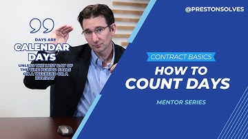 How to Count "Days" on the California Residential Purchase Agreement (RPA)