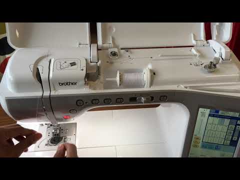 How to thread up Brother V5 Embroidery Sewing Machine | Abi’s Den ✂️🧵🌸