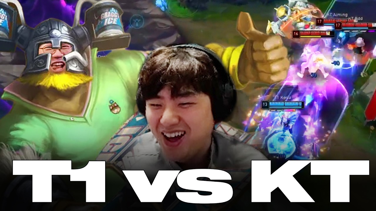 도란이 올라프를 픽했고 (중략) 케리아가 개섹시플레이를 보여주며 깔끔하게 승리｜T1 vs KT｜2026 LCK