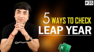 5 ways to check if an year is leap year