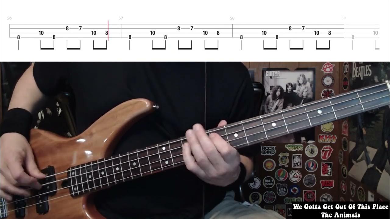 We gotta get out of this place by the animals bass cover with tabs