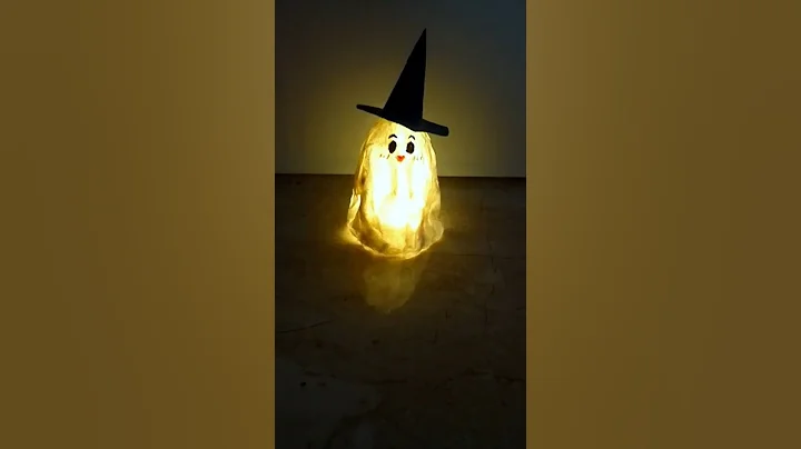 DIY ghost light for Halloween🎃👻🍬 #shorts #shortfeed #trending #tiktok #craft #viralvideo