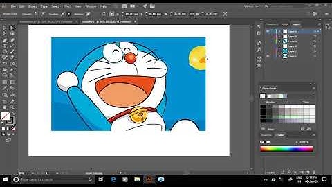 Tracing Doraemon using Illustrator Pen Tool