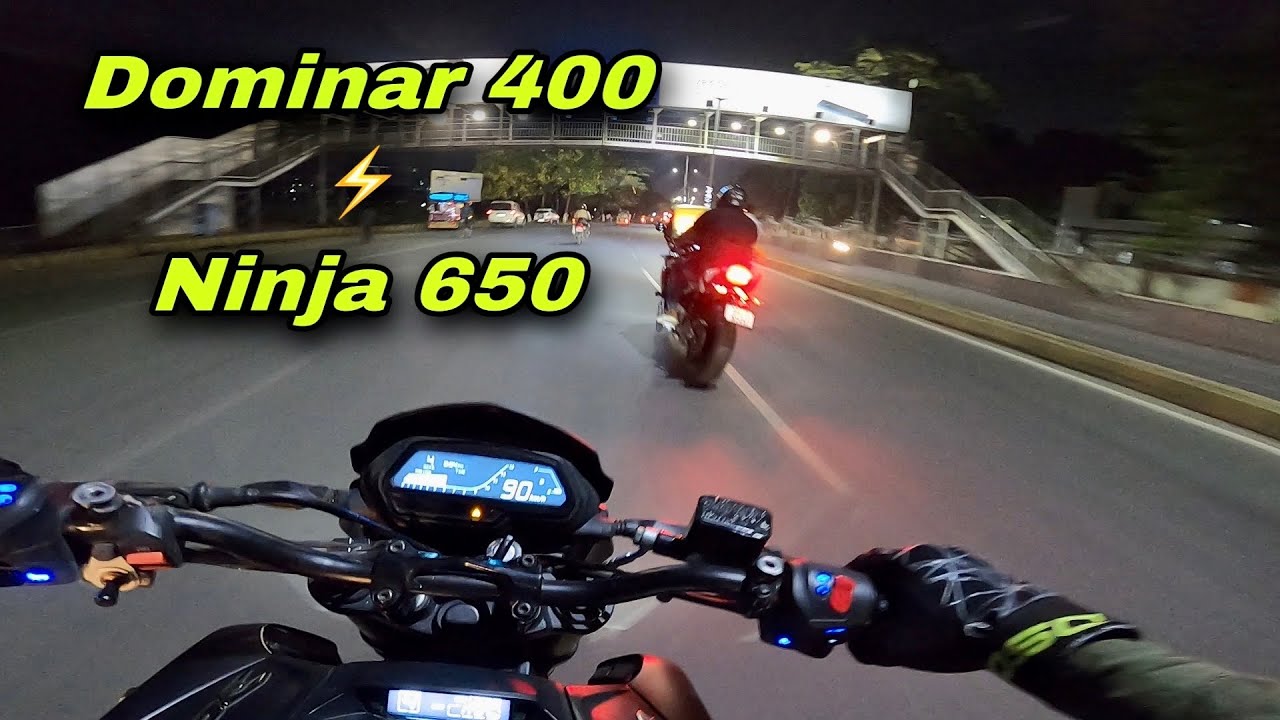 NINJA 650 vs DOMINAR 400 | Crazy Close Calls 😍 in Street Race